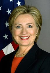 Portrait of U.S. Presidential Candidate Hillary Clinton