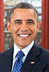 Portrait of U.S. President Barack Obama