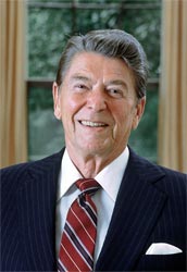 Portrait of U.S. President Ronald Reagan